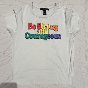 Be Strong and Courageous Tee - Grey